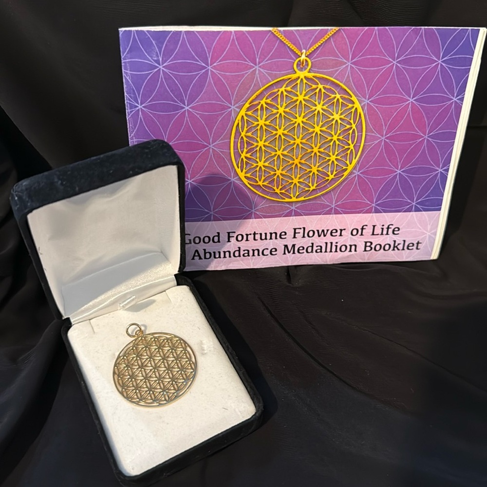 Good Fortune Flower of Life medallion